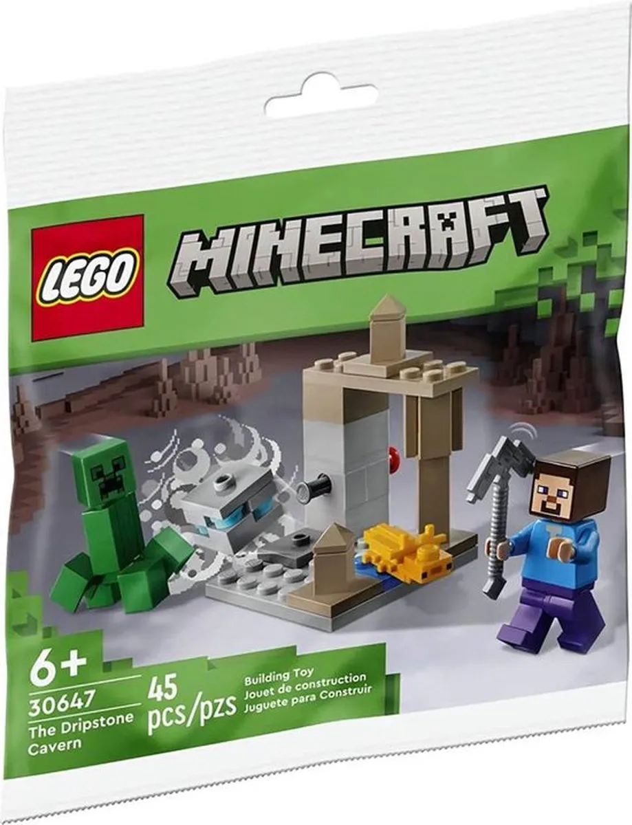 LEGO Minecraft De Druipsteengrot 38 Stuks - 2 Minifiguren - afbeelding 5 van 5