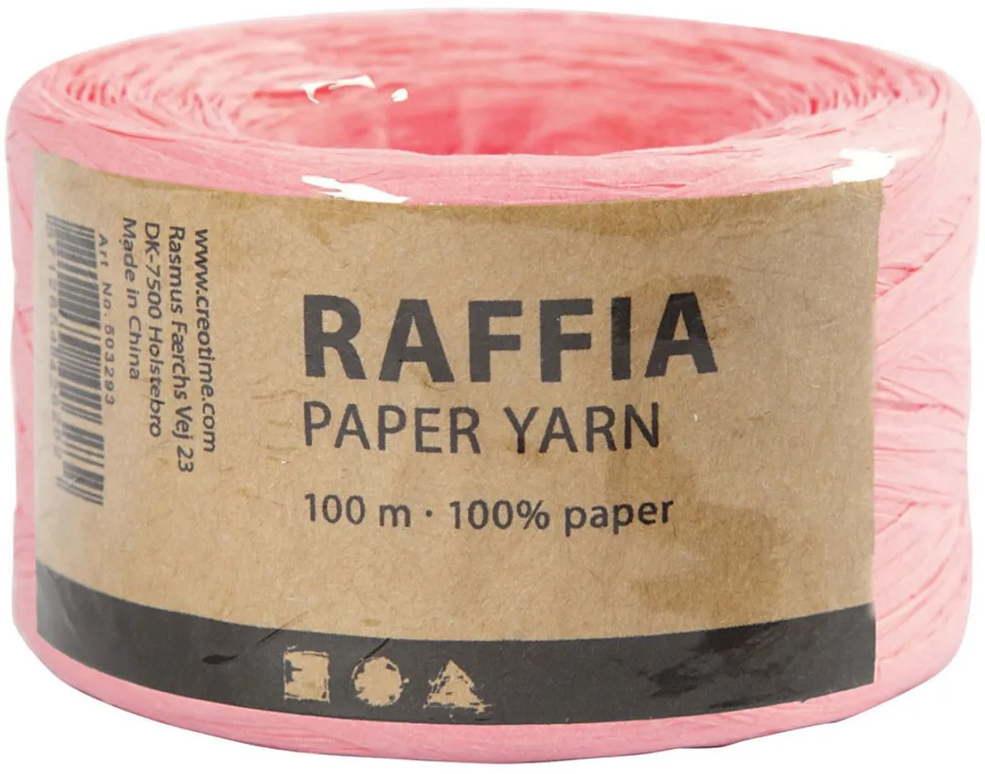 Creativ Company Raffia Garen Lichtroze 100m