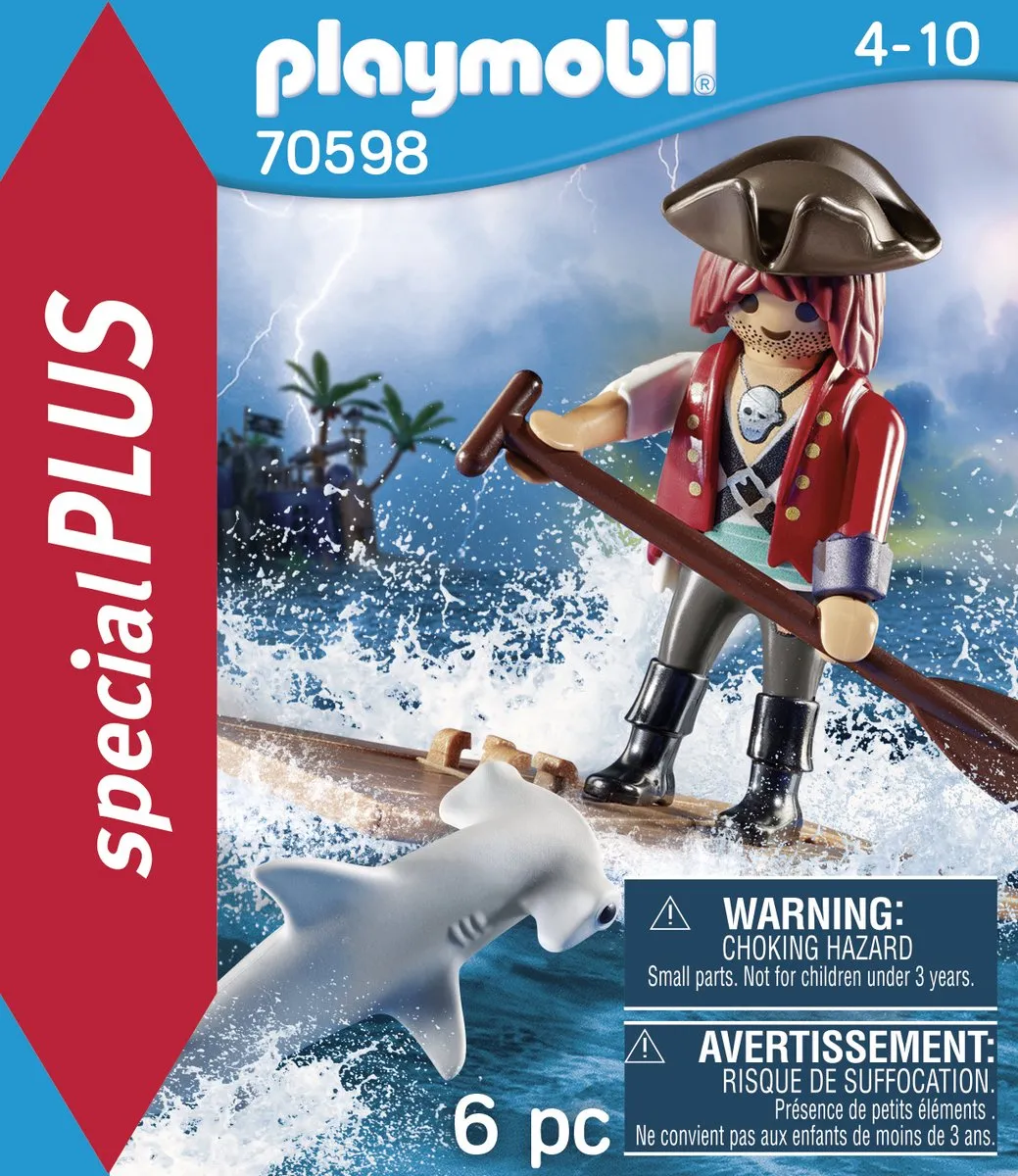 Playmobil Special Plus Piraat met Vlot en Hamerhaai 70598