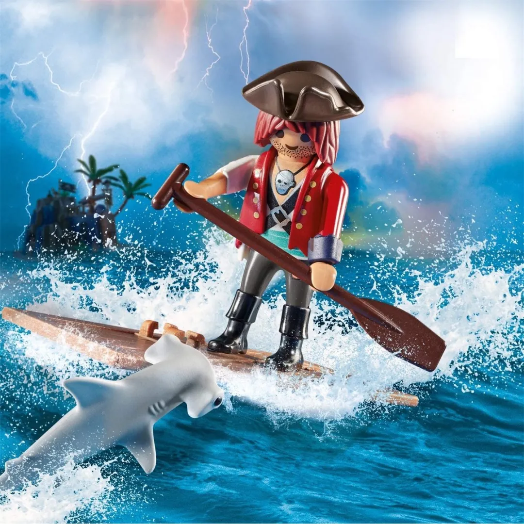 Playmobil Special Plus Piraat met Vlot en Hamerhaai 70598