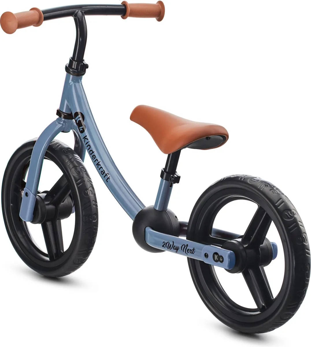 KinderKraft 2WAY NEXT Loopfiets 12" - Blauw - afbeelding 6 van 6