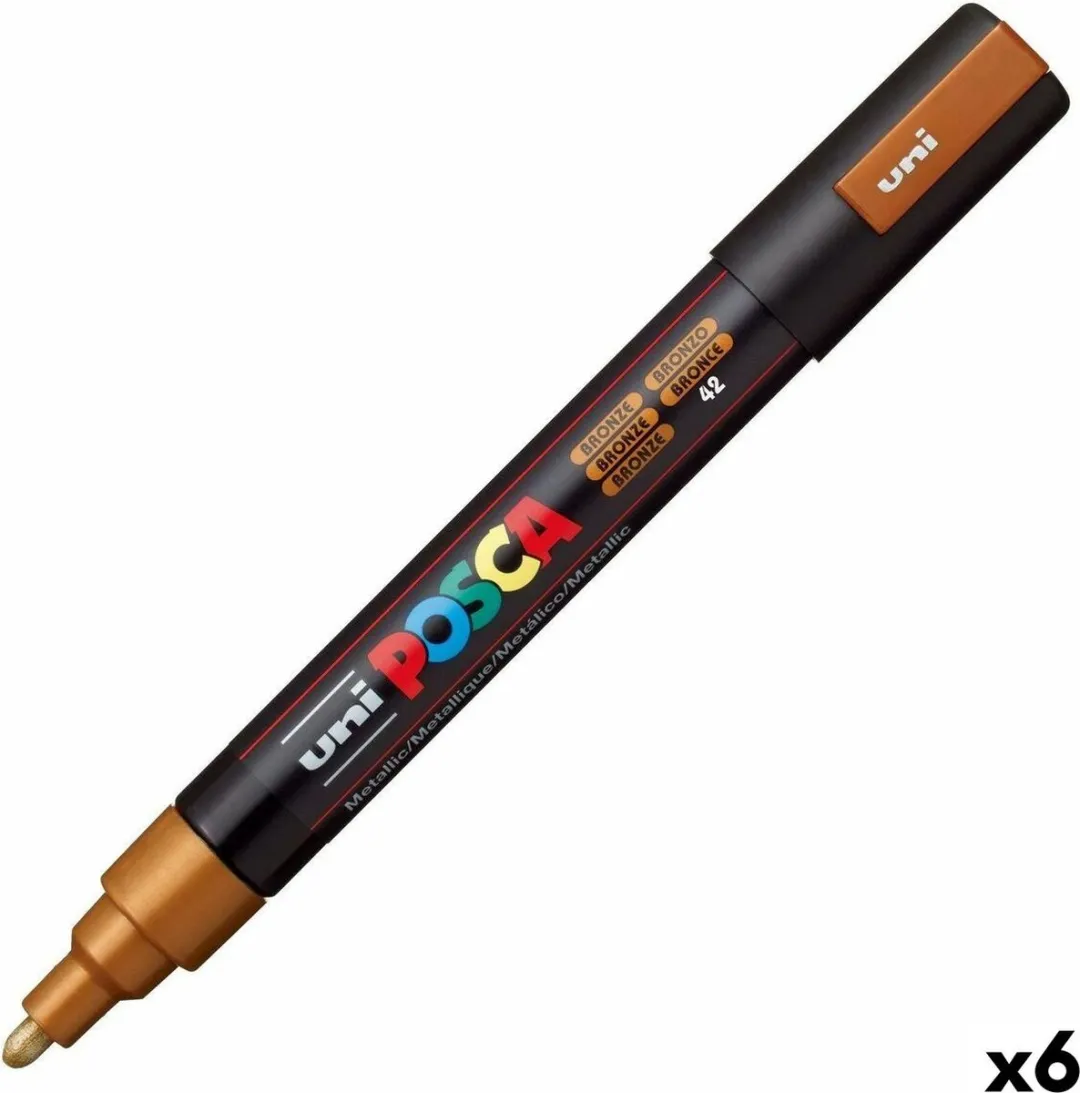 Posca PC-5M Medium Tip Verfstiften - Brons - 6 Stuks