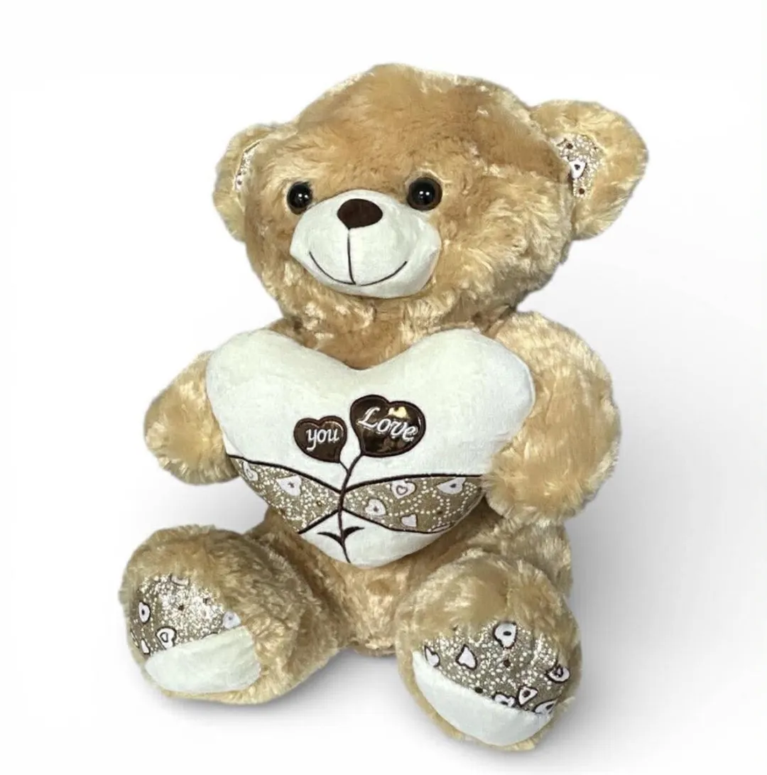 YJ Toys Knuffelbeer Bruin 40cm - Teddy met Hartje