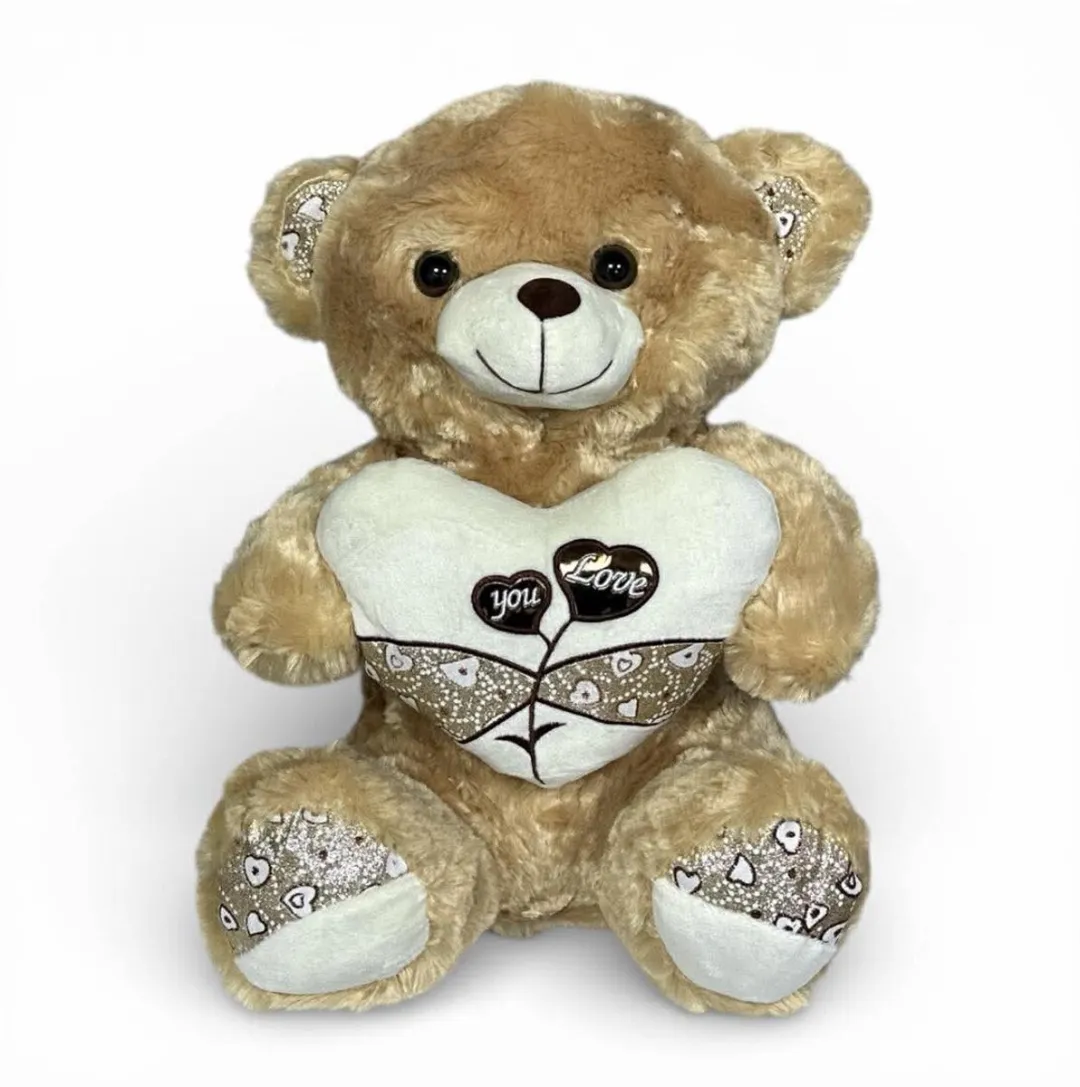 YJ Toys Knuffelbeer Bruin 40cm - Teddy met Hartje