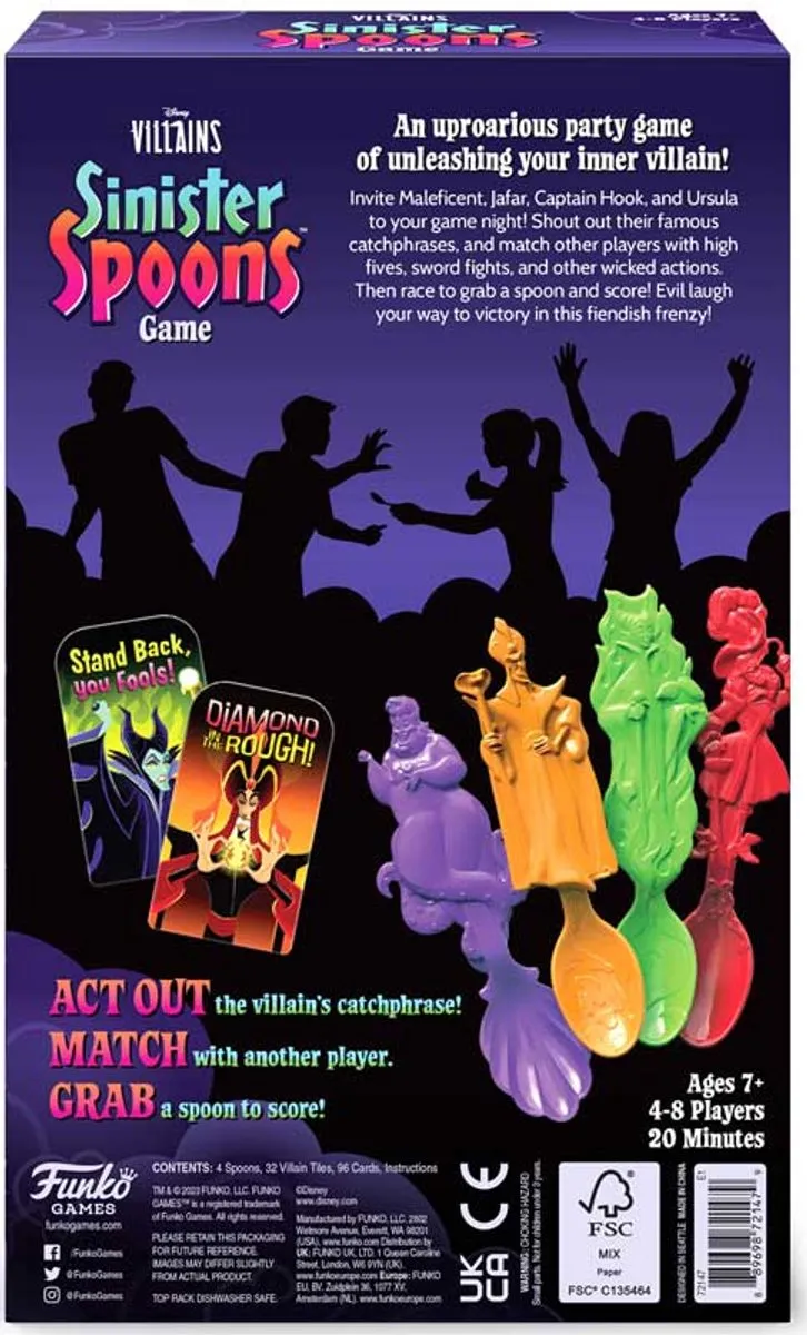 Funko Disney Villains Sinister Spoons Partyspel - 6 Spelers