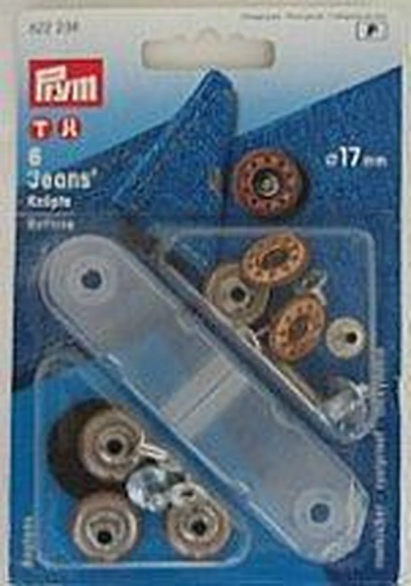 Prym Jeansknopen Open Kap Ster 17mm Oud Brons - 6 Stuks - afbeelding 2 van 2