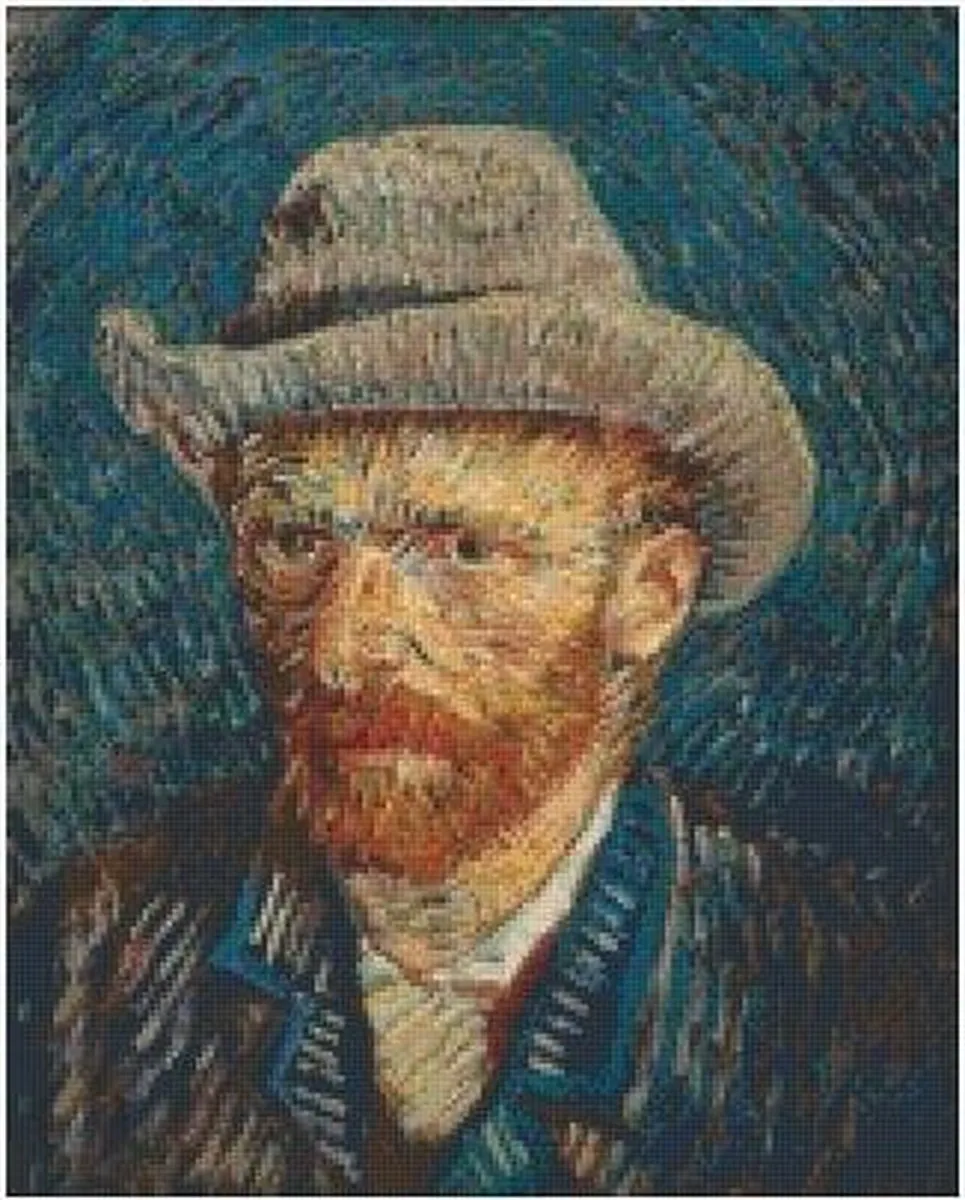 PixelHobby Zelfportret Vincent van Gogh Pixel Mosaic