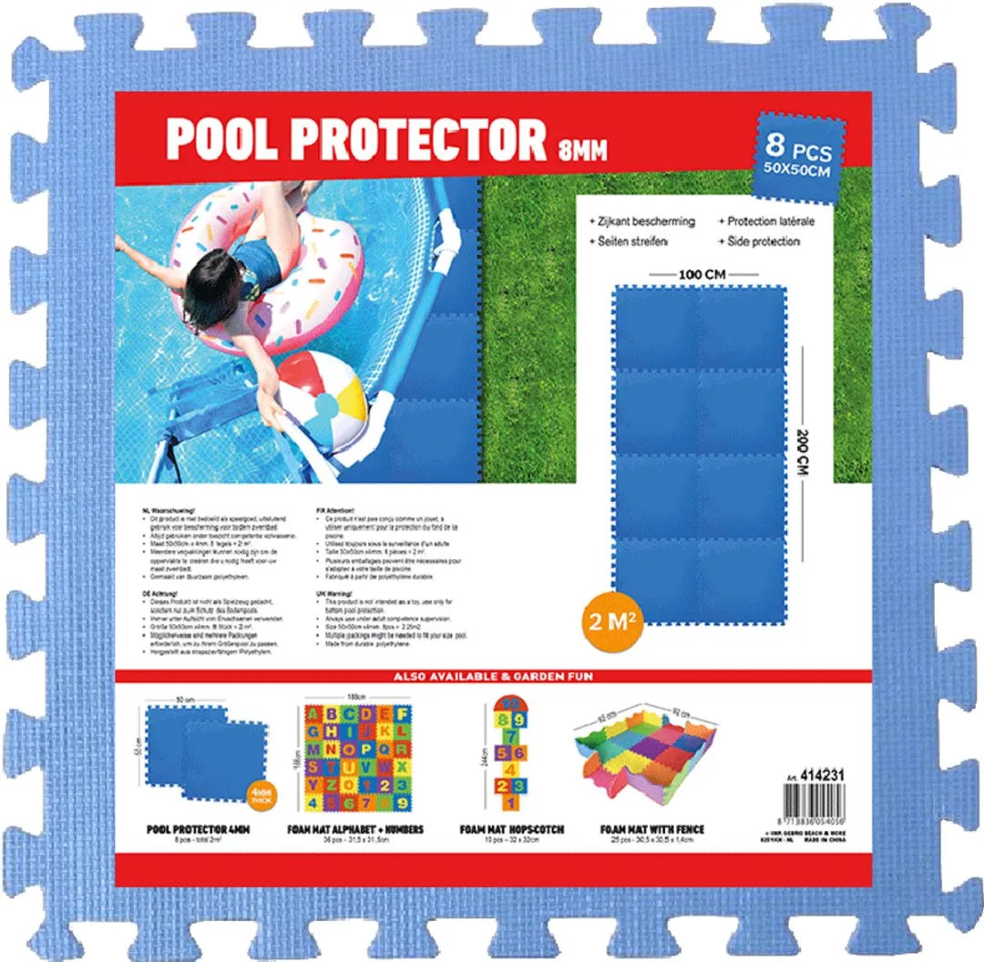 Summertoys SummerPlay Tegels Ondervloer 50cm - Blauw