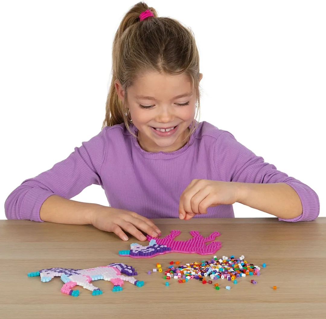 SES Creative Green Beedz Legbord Unicorn Strijkkralen - Roze