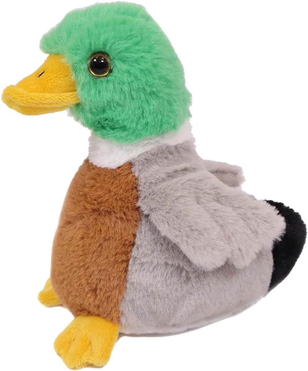 PIA Wilde Eend Knuffel - 16cm - Kleurenmix - 2 Stuks