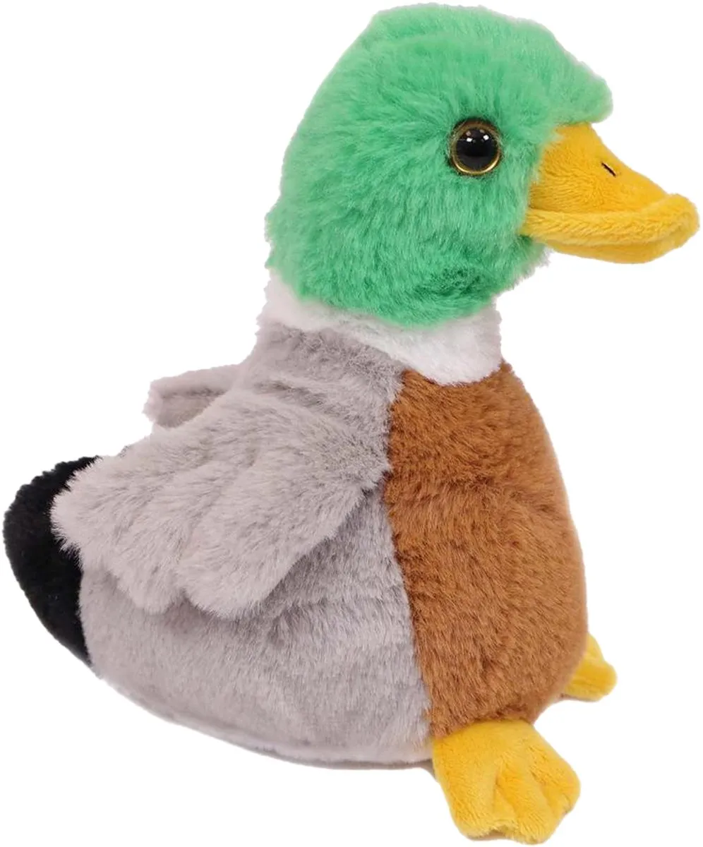 PIA Wilde Eend Knuffel - 16cm - Kleurenmix - 2 Stuks