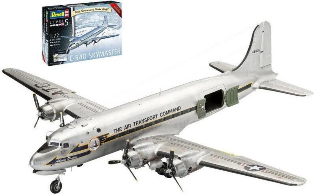 Revell 03910 C-54D Skymaster Modelbouwkit 1:72 - 352 Onderdelen - Multi