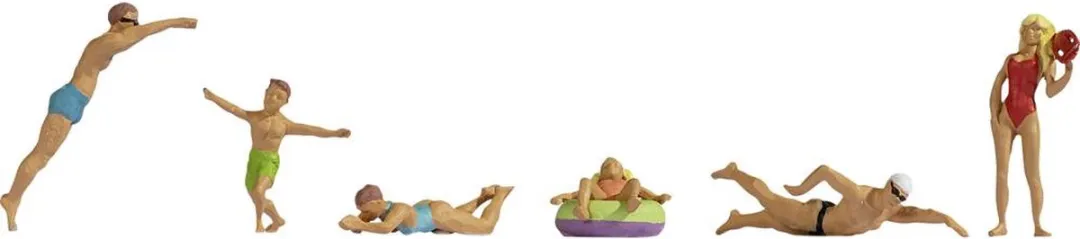 Noch TT 0045849 Zwemmen Figuren - Meerkleurig