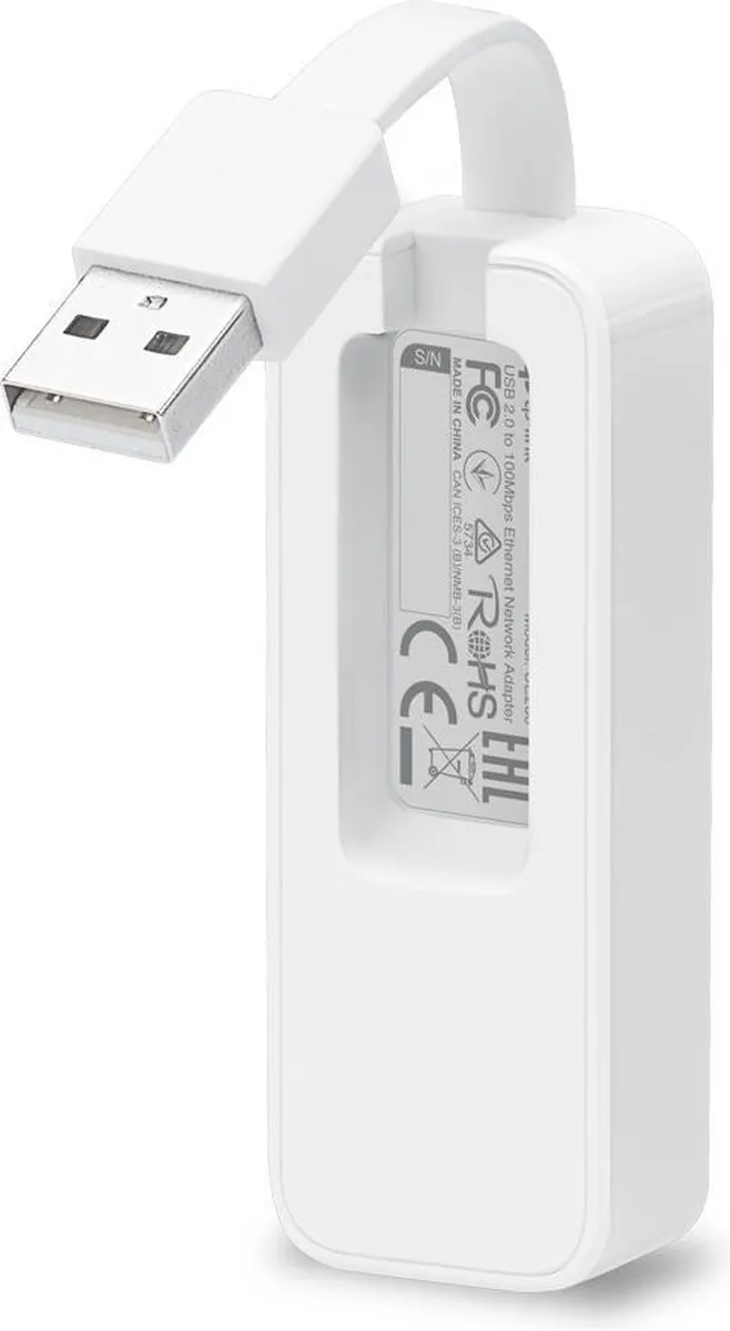 TP-Link UE200 USB 2.0 naar 100Mbps Ethernet Adapter - Wit - afbeelding 6 van 6
