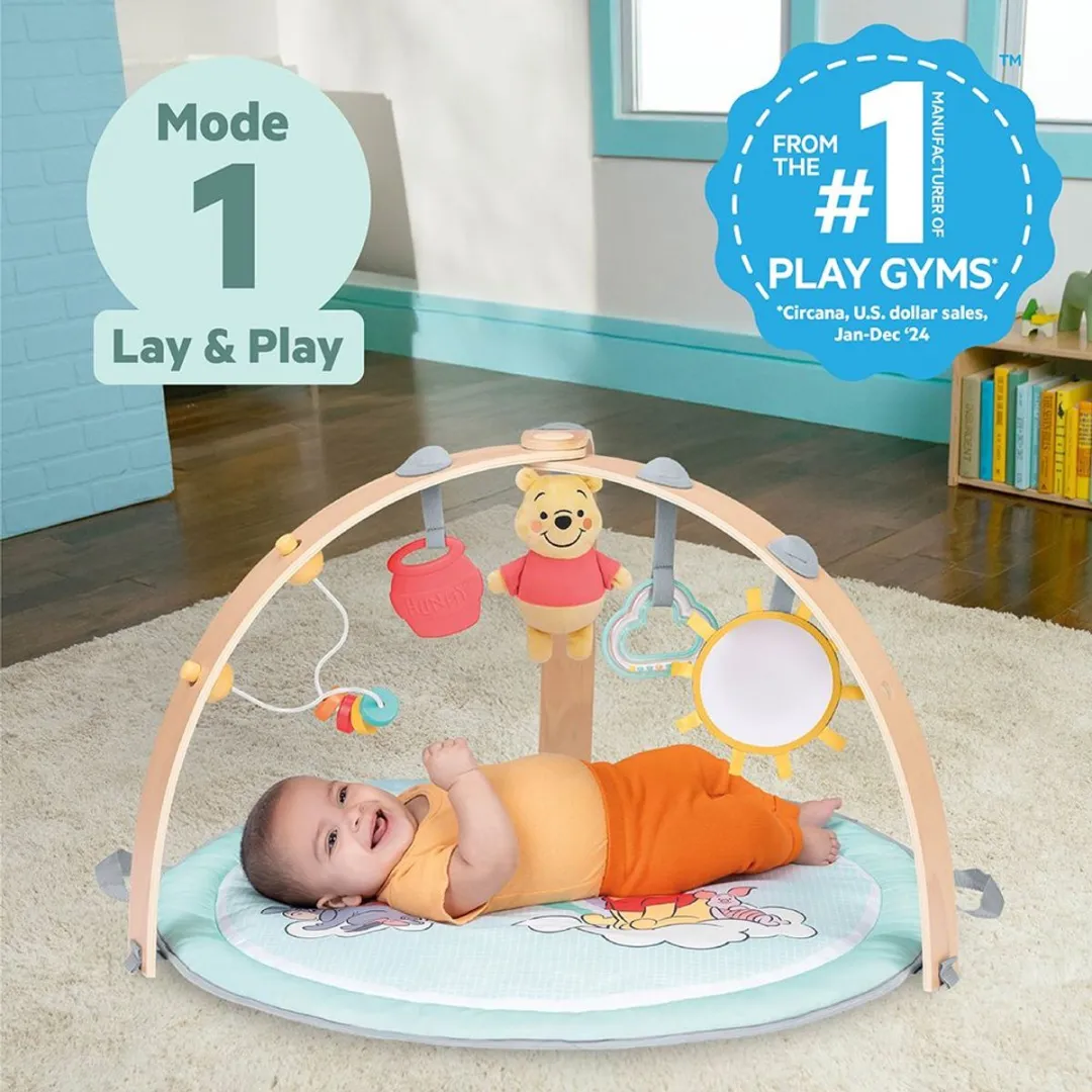 Bright Starts Activity Gym Winnie de Poeh - 5 Speelelementen - Blauw
