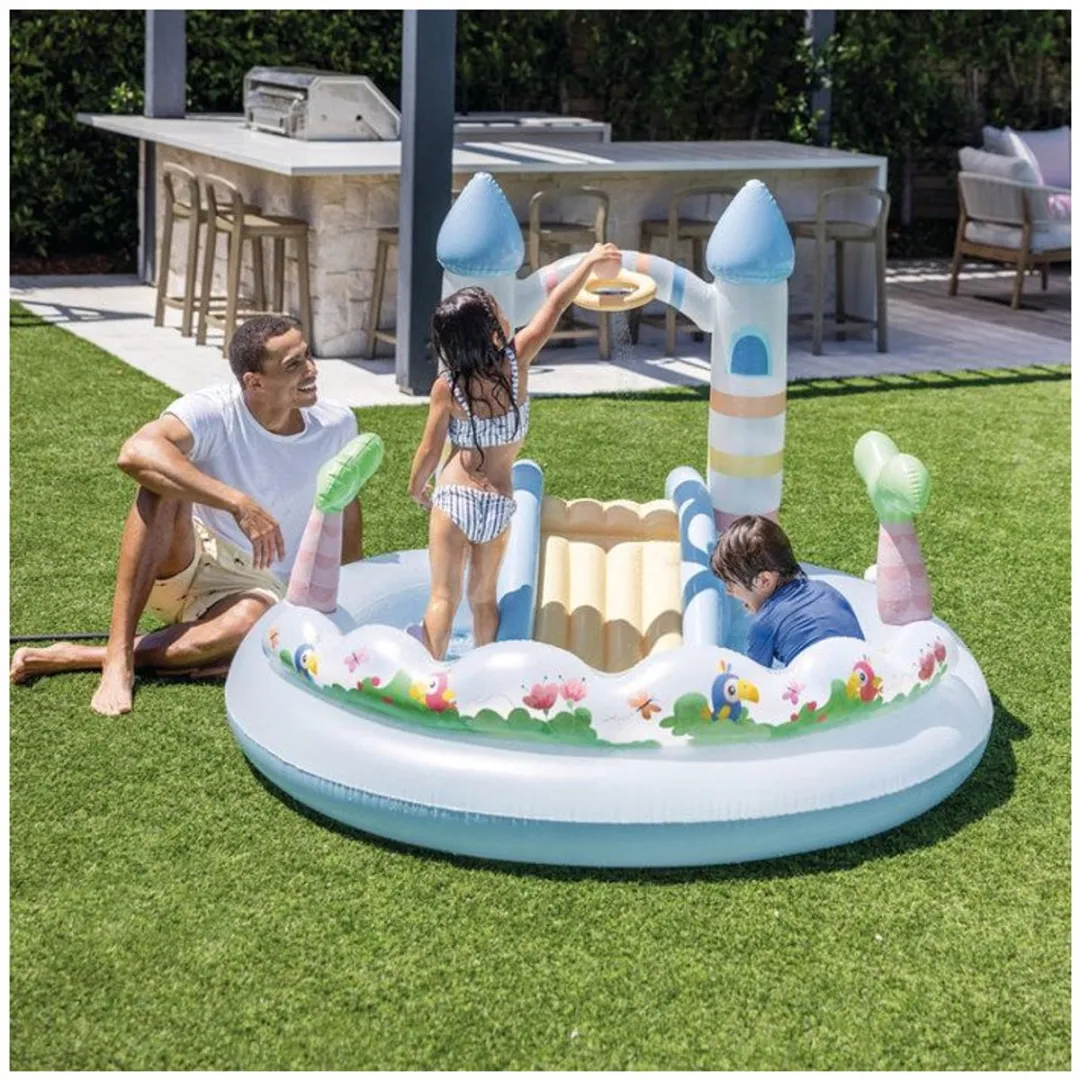 Intex 56148NP Opblaasbaar Speelbad met Glijbaan - Blauw