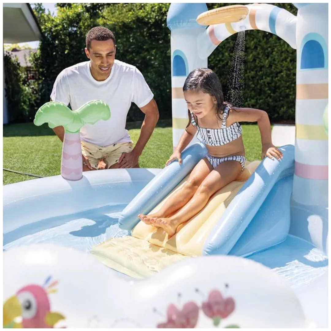 Intex 56148NP Opblaasbaar Speelbad met Glijbaan - Blauw