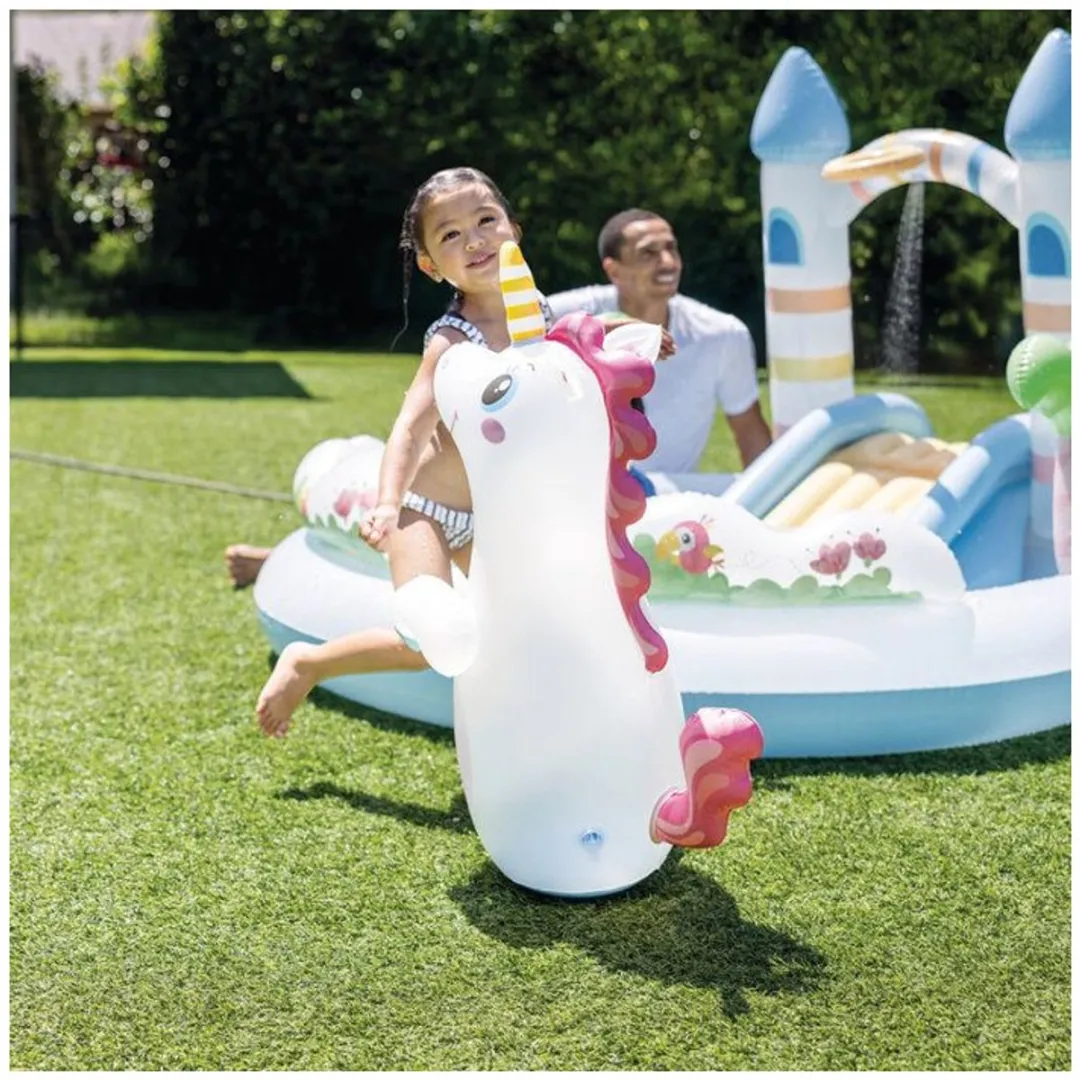 Intex 56148NP Opblaasbaar Speelbad met Glijbaan - Blauw