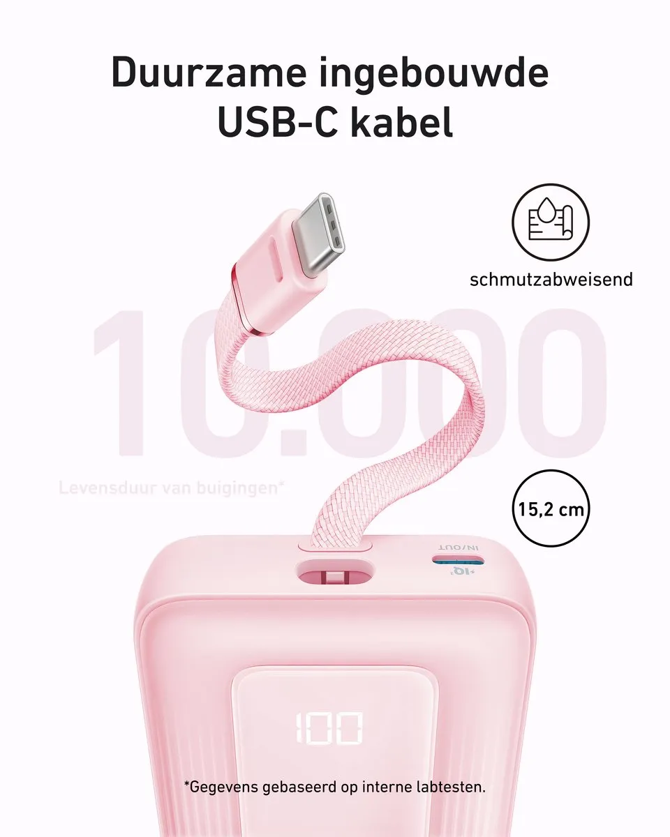 Anker Zolo Powerbank A1689011 - 20.000mAh 30W - USB-C & USB-A - Zwart