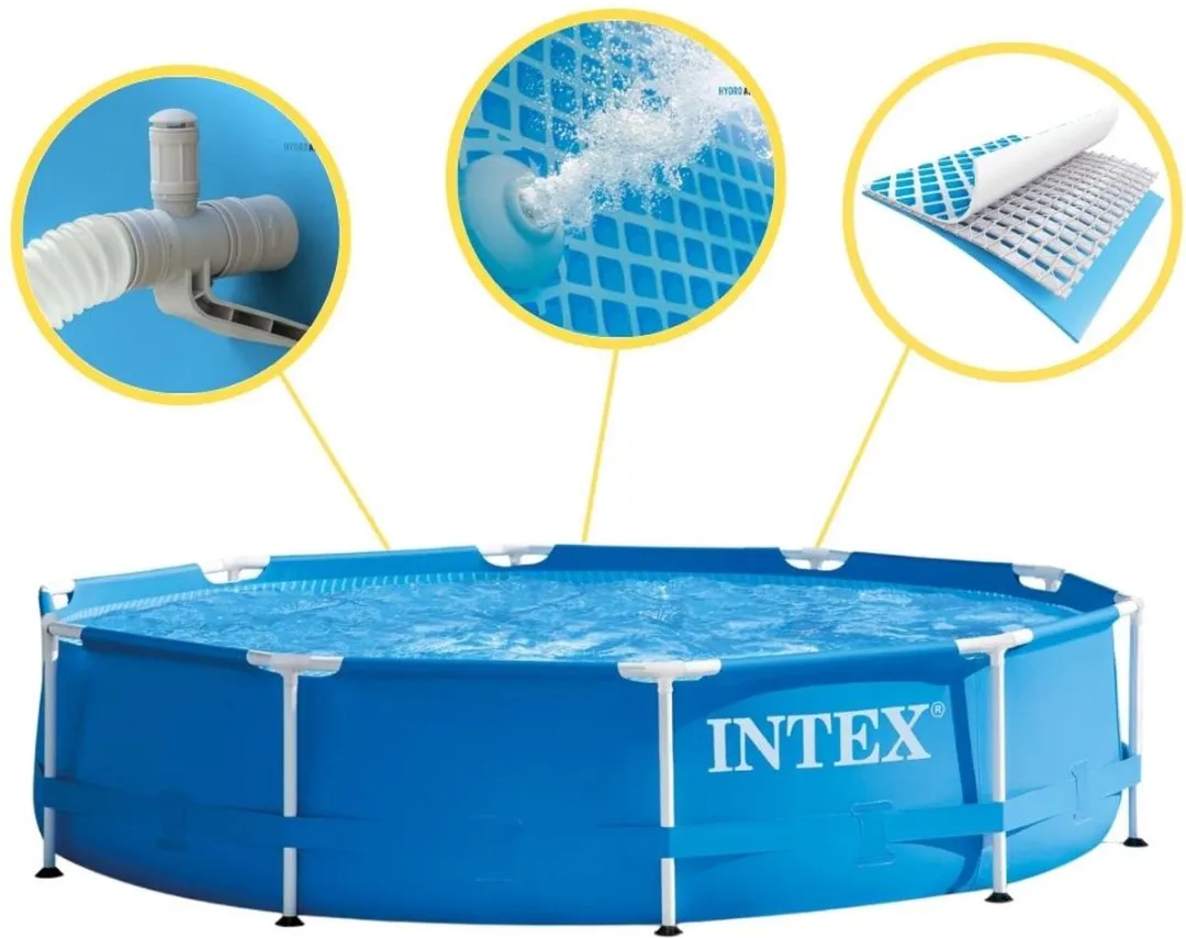 Intex Metal Frame Zwembad 366x76cm - 6503L - Blauw/Wit