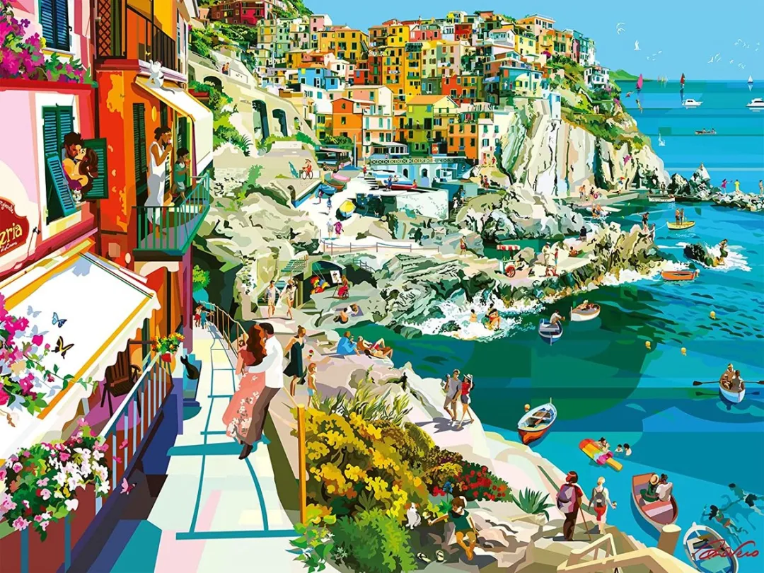 Ravensburger Romance in Cinque Terre Puzzel 1500 Stuks