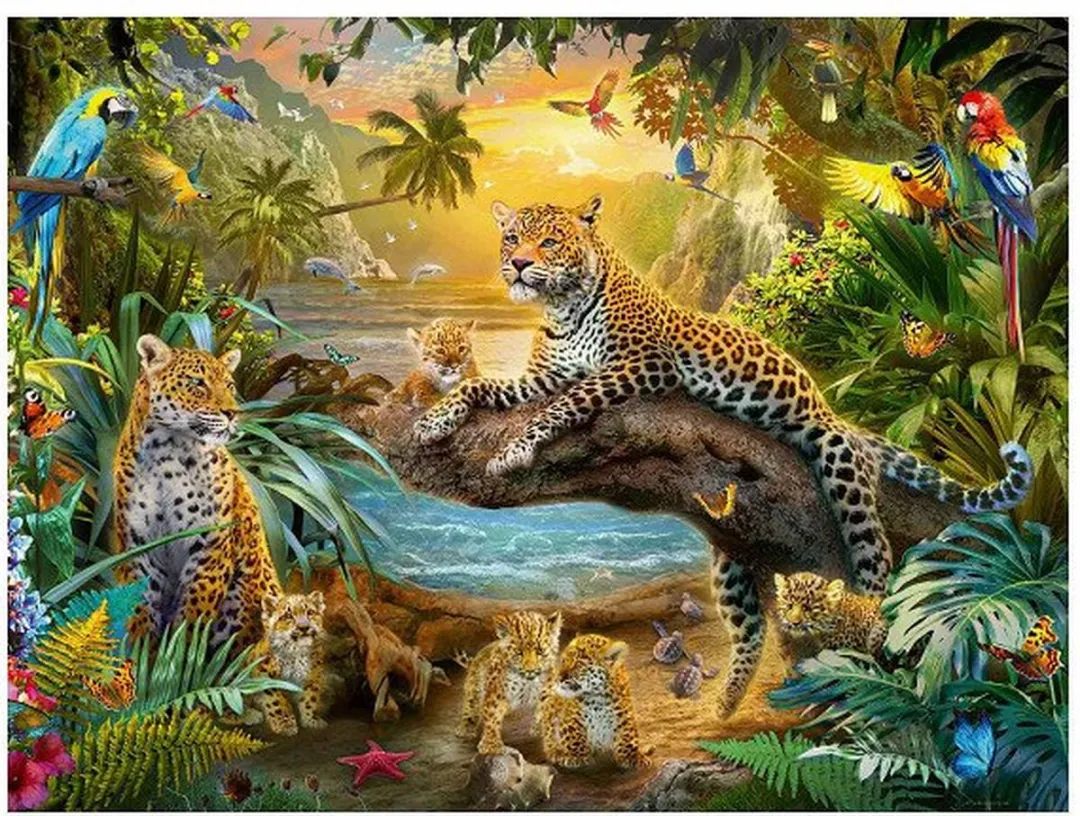 Ravensburger Luipaarden in de jungle 1500 Puzzeldelen - Multicolor