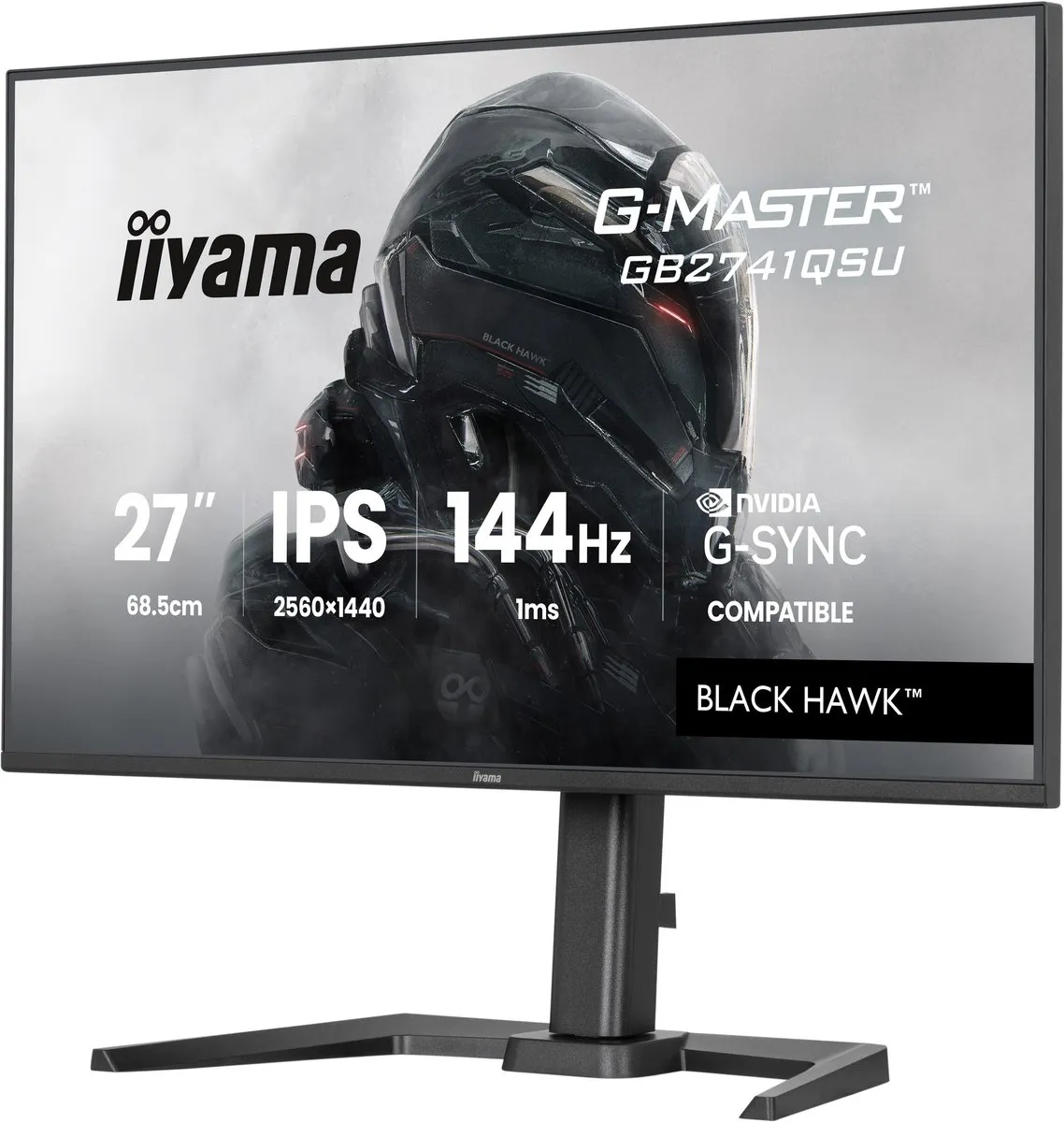 iiyama G-Master GB2741QSU-B1 Monitor 27" QHD IPS 144Hz - Zwart