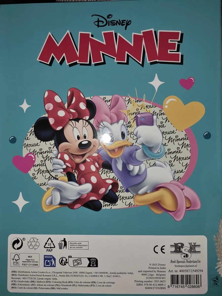 Disney Minnie Mouse Kleurboek - 32 Pagina's - Turquoise Blauw