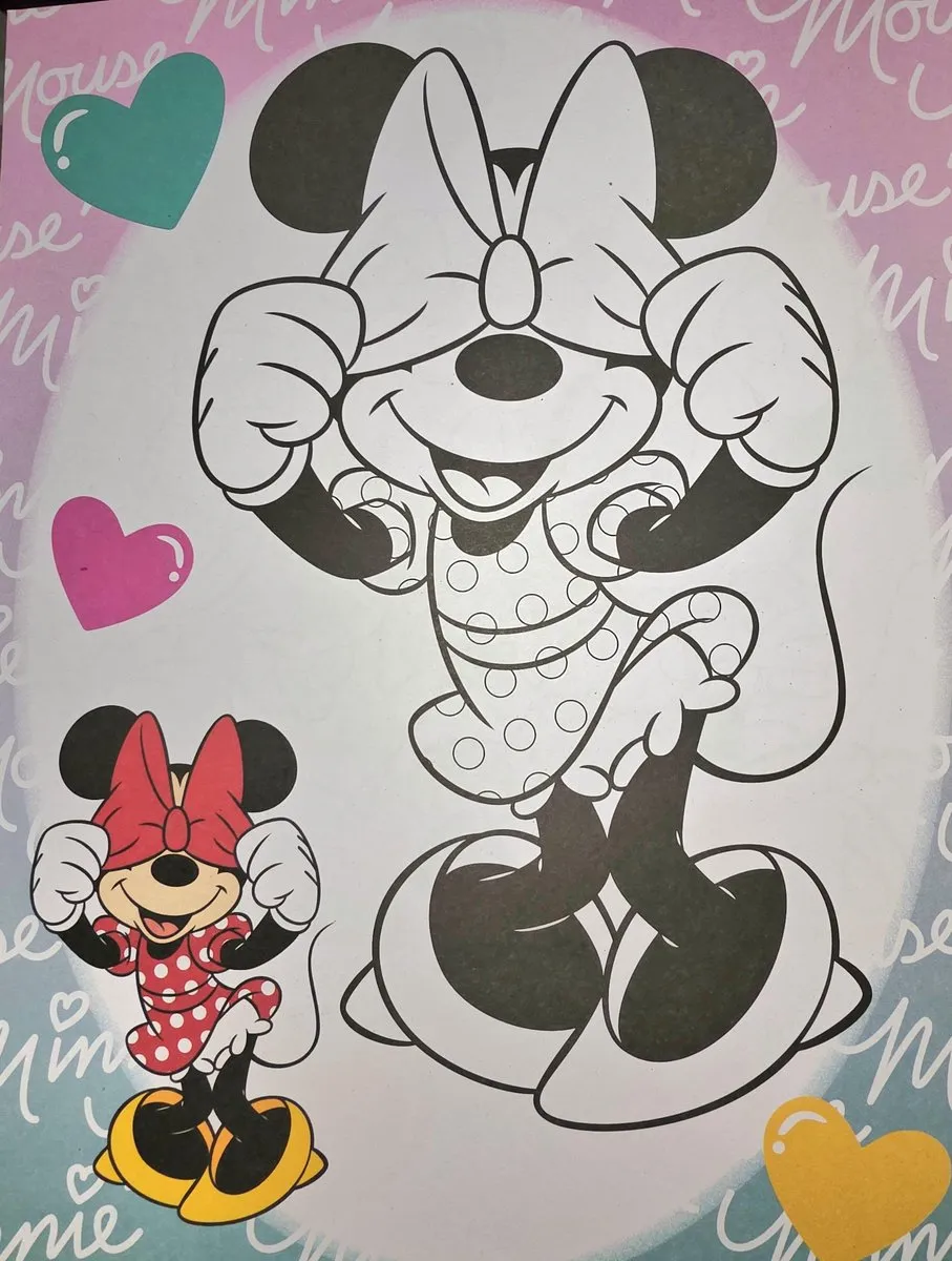 Disney Minnie Mouse Kleurboek - 32 Pagina's - Turquoise Blauw