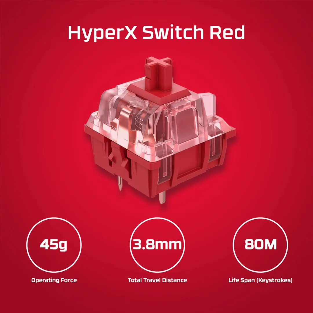 HyperX Alloy Origins PBT Mechanisch Gaming Toetsenbord - US QWERTY - Rood