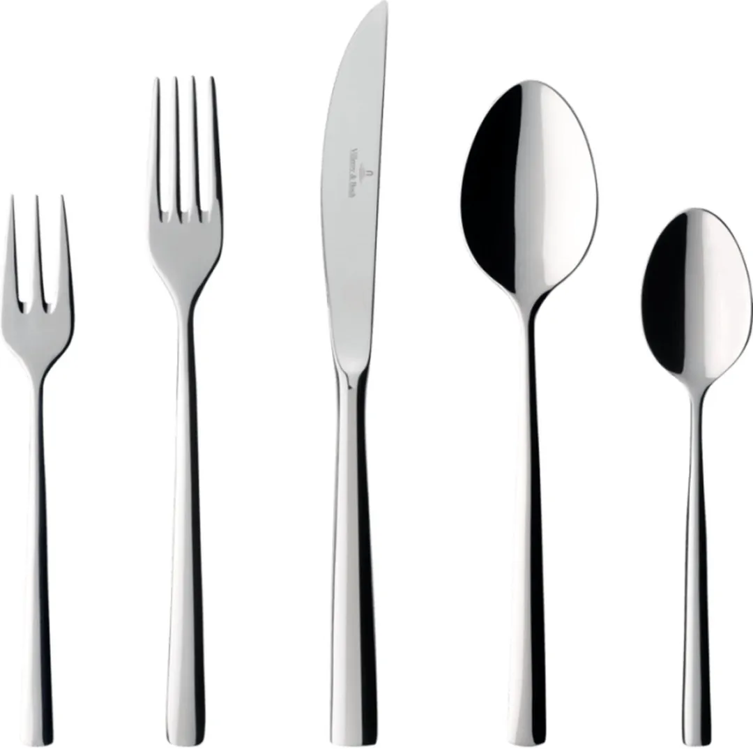 Villeroy & Boch Piemont Tafelmes 22.6cm RVS 18/10 - Set van 6