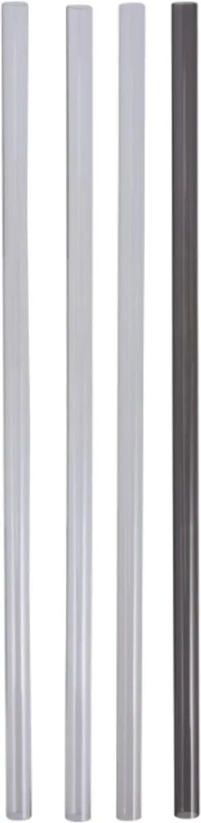 Stanley Quencher Core 4 Herbruikbare RVS Rietjes - Grijs/Zilver