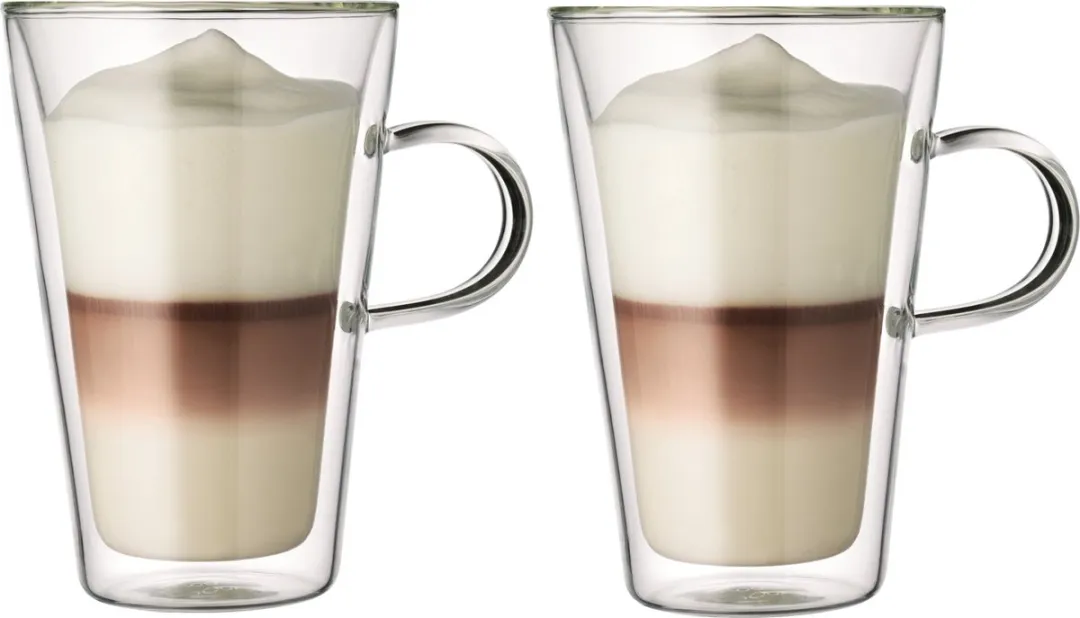 Bodum Canteen Dubbelwandig Glas met oor 400ml - 2 Stuks