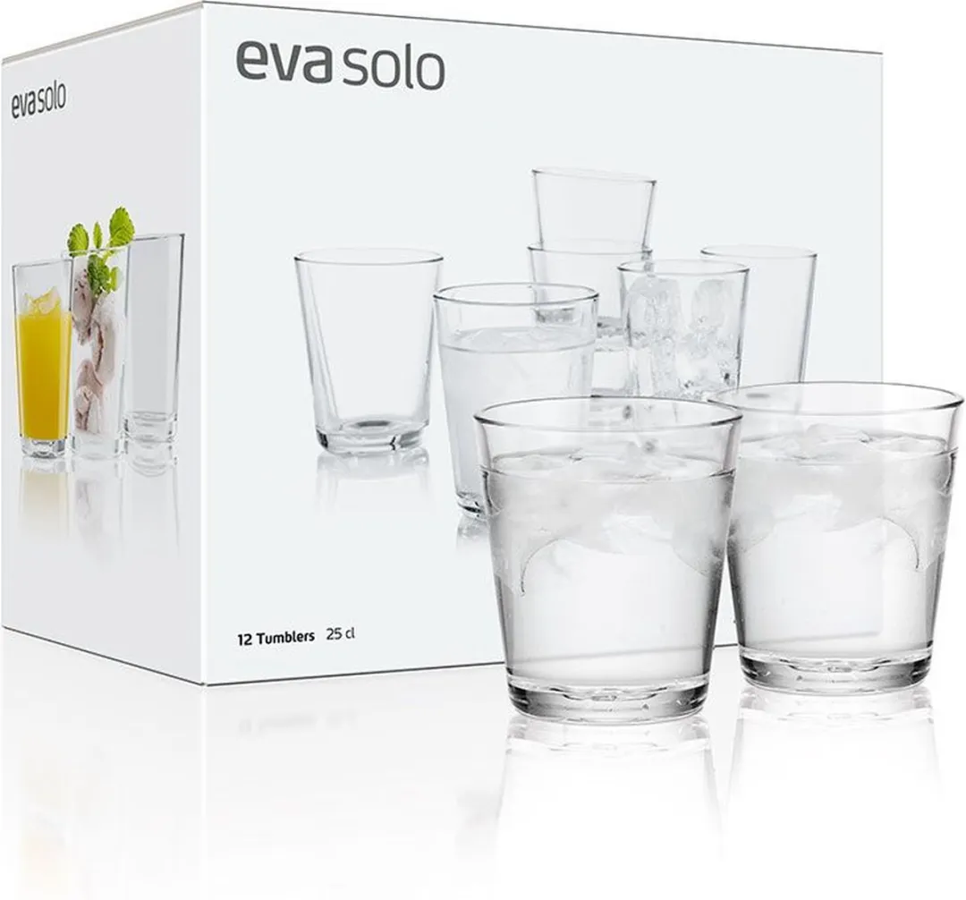 Eva Solo Glas 250ml Set van 12 - Transparant