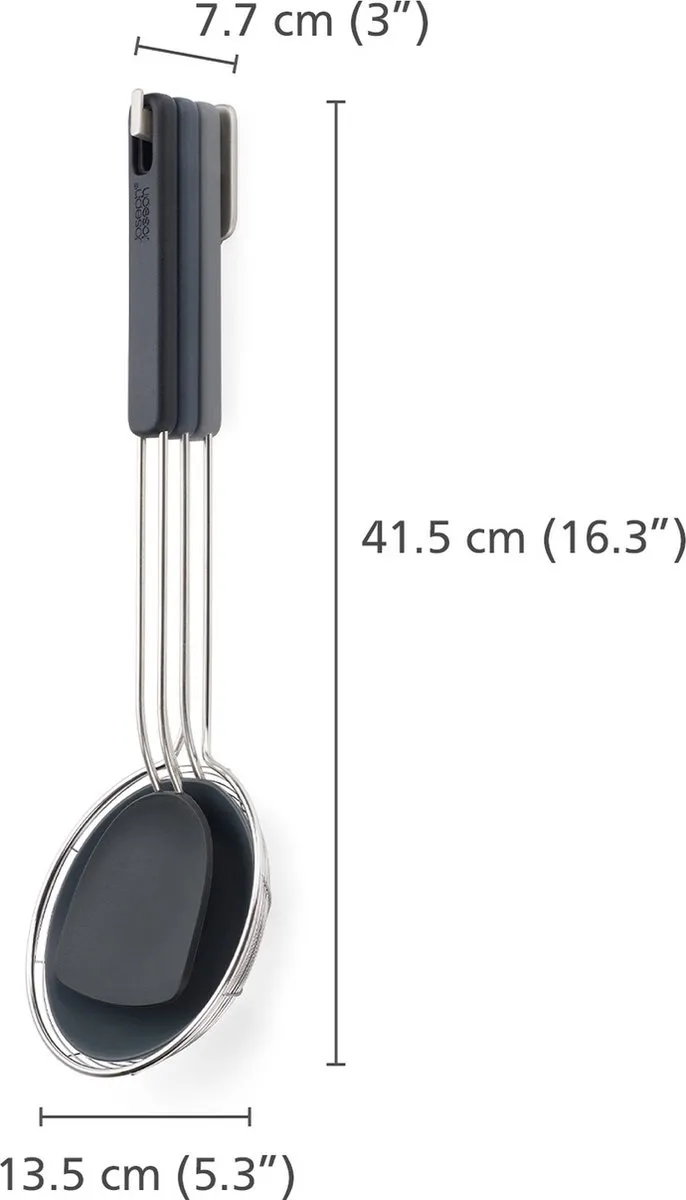 Joseph Joseph Elevate Fusion Wokset - 3-delig - Zwart
