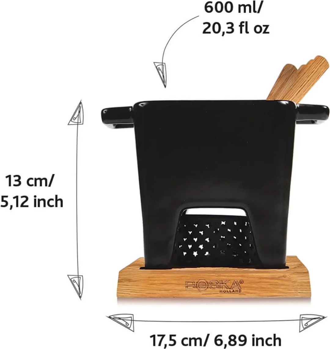 Boska Tapas Fondueset Nero L - 600ml - Halogeen