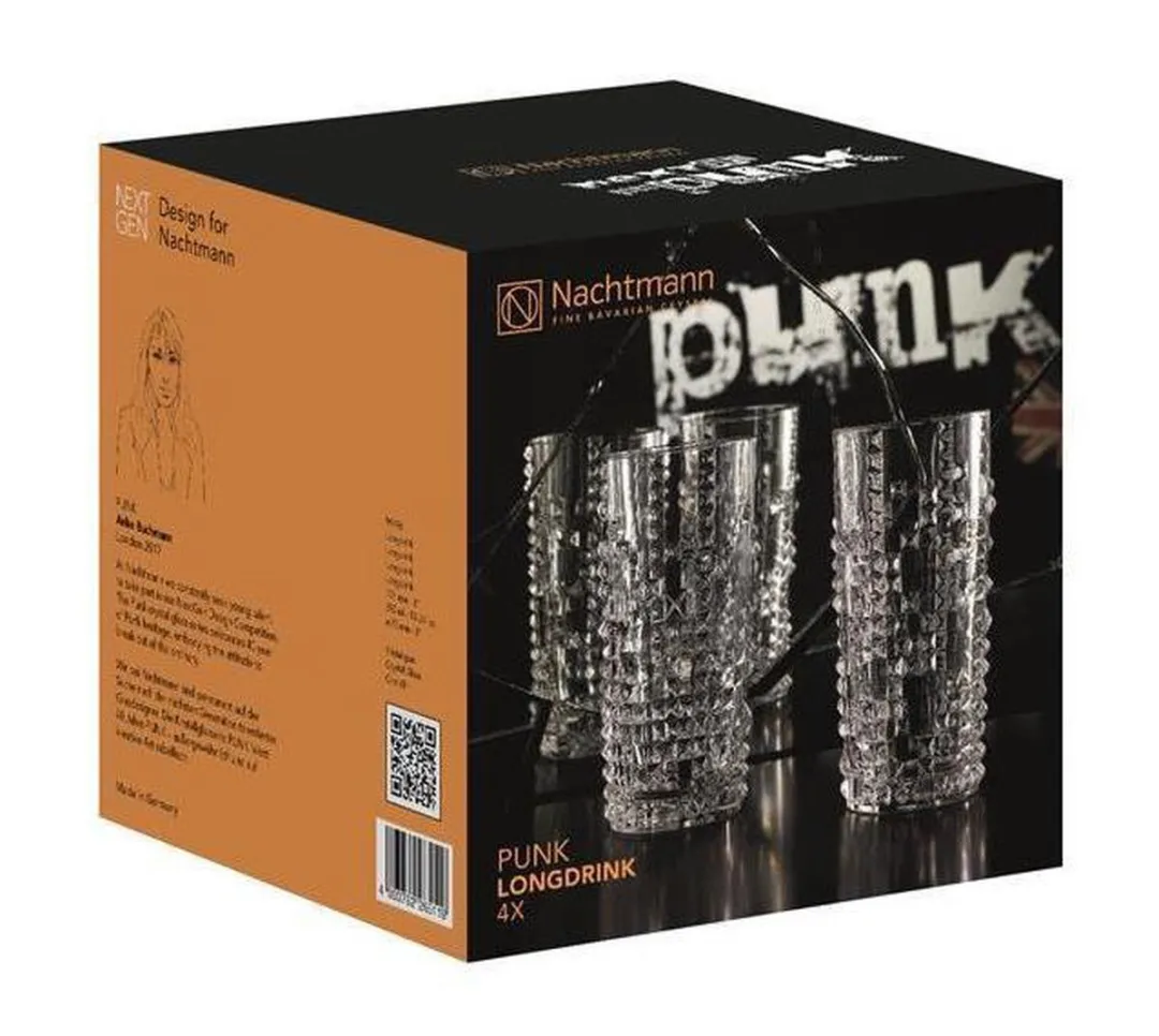 Nachtmann Punk Longdrinkglas 390ml - 4 Stuks