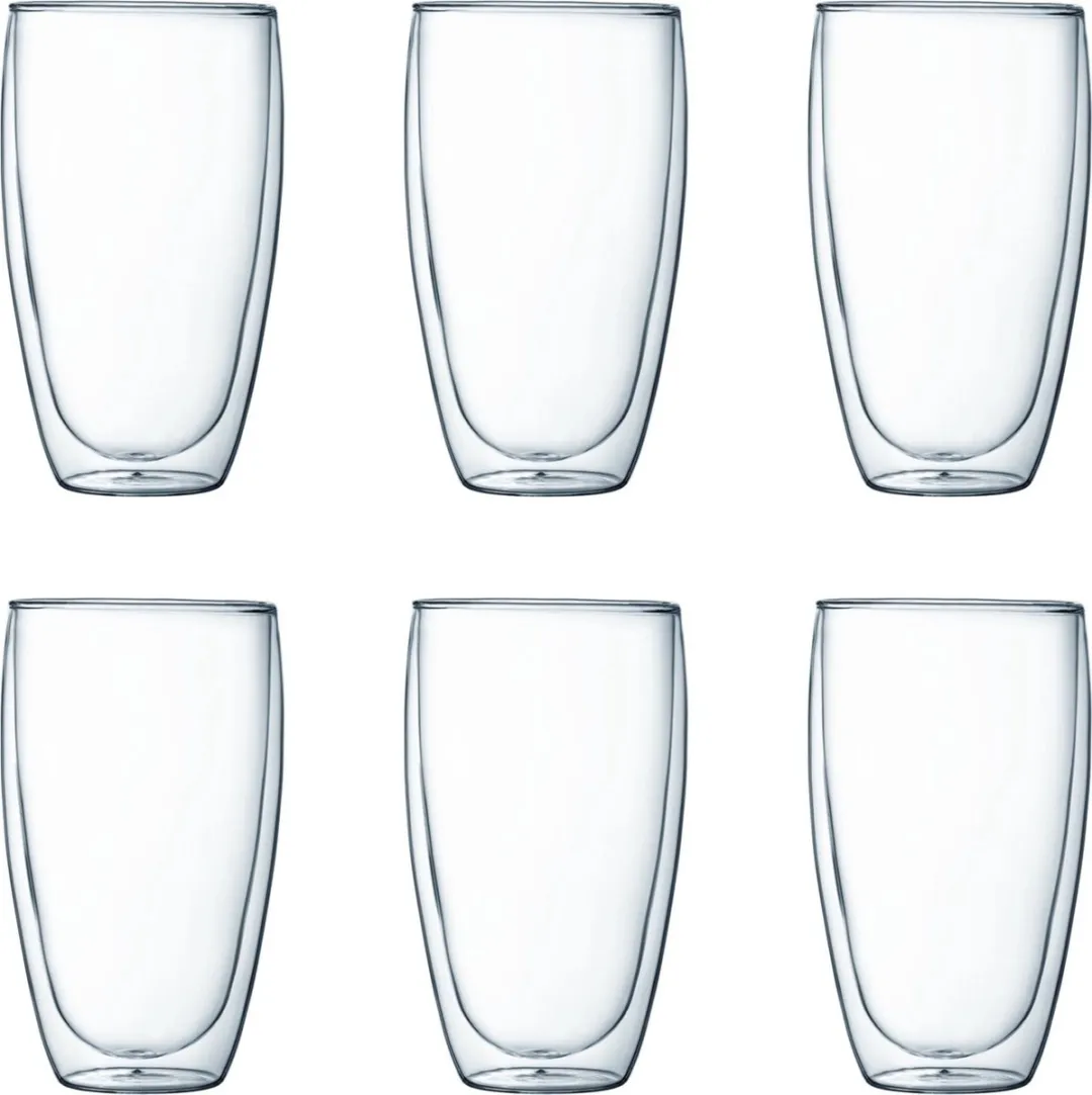Bodum Pavina Dubbelwandige Glazen 450ml - 6 Stuks - Transparant - afbeelding 6 van 6