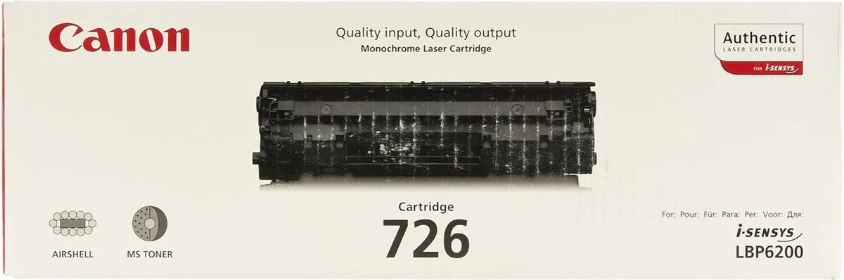 Canon CRG-726 Tonercartridge - Zwart