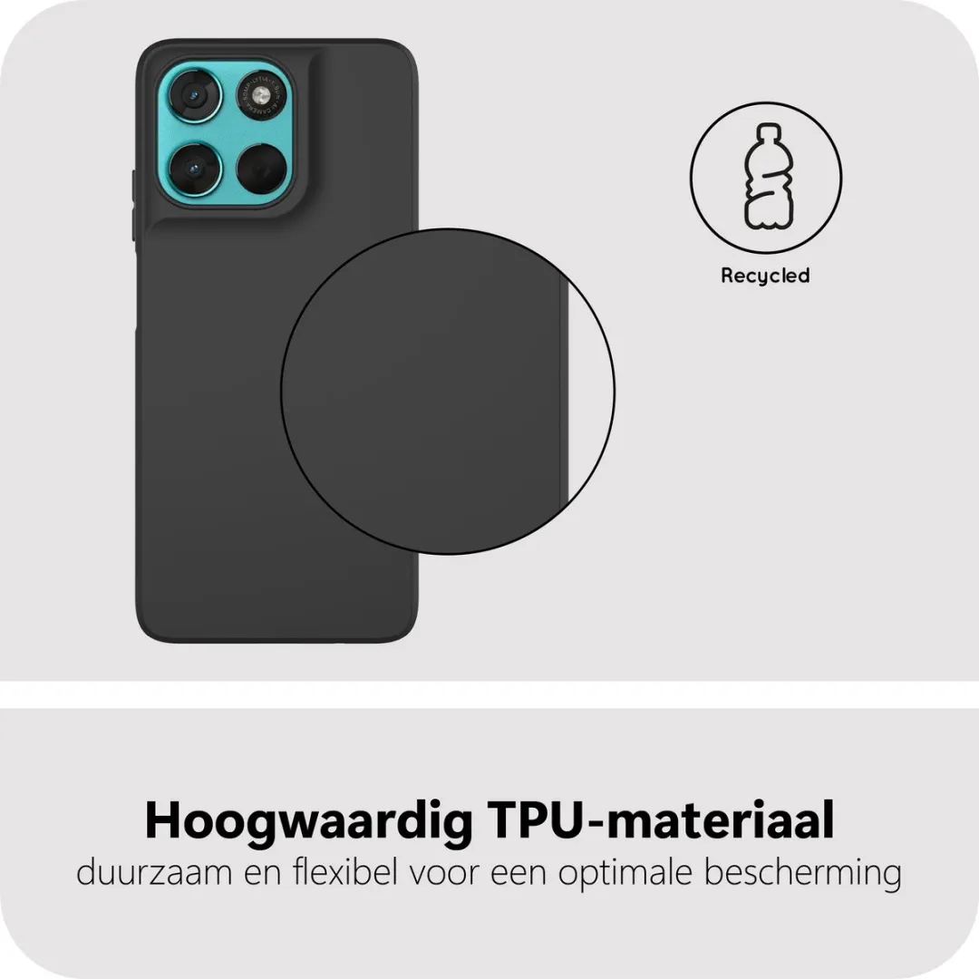 Just in Case Moto G57/G67 Power Siliconen Hoesje - Zwart