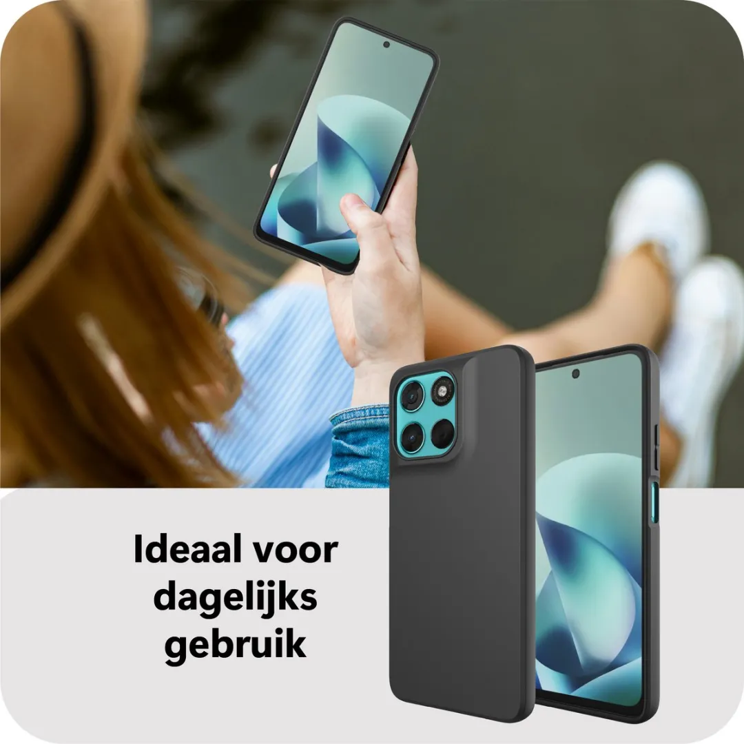 Just in Case Moto G57/G67 Power Siliconen Hoesje - Zwart
