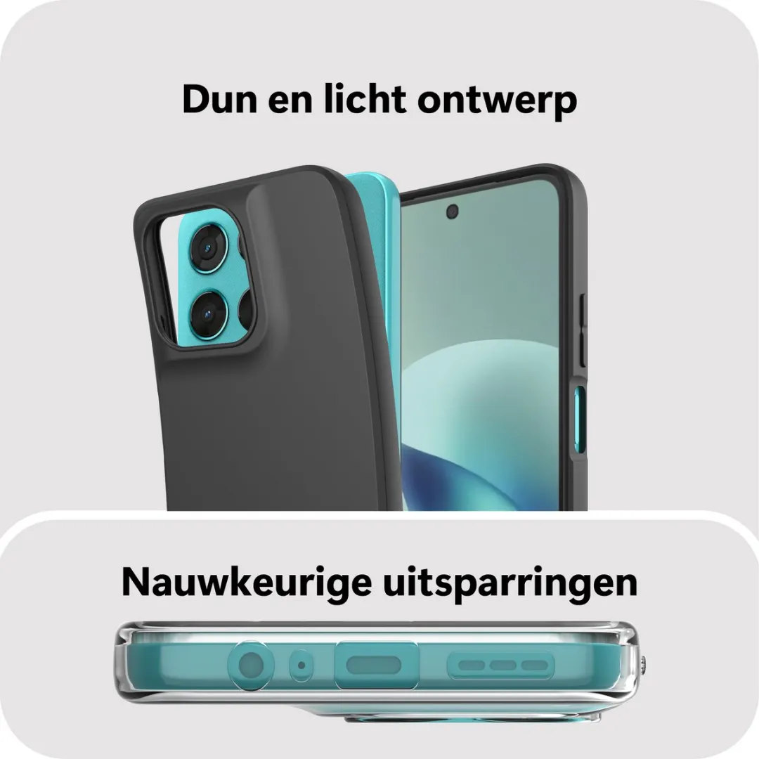 Just in Case Moto G57/G67 Power Siliconen Hoesje - Zwart