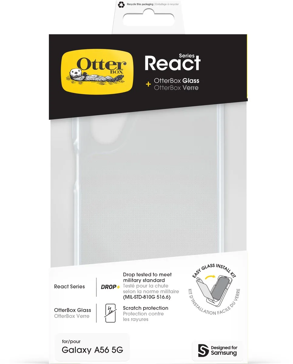 OtterBox React + Glass Series Samsung Galaxy A56 - 2 Stuks