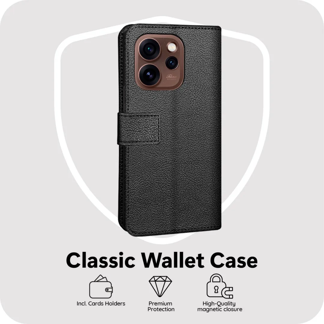 Just in Case Bookcase Classic Oppo Reno15 Pro Hoesje - MOO2881CW1 - Zwart