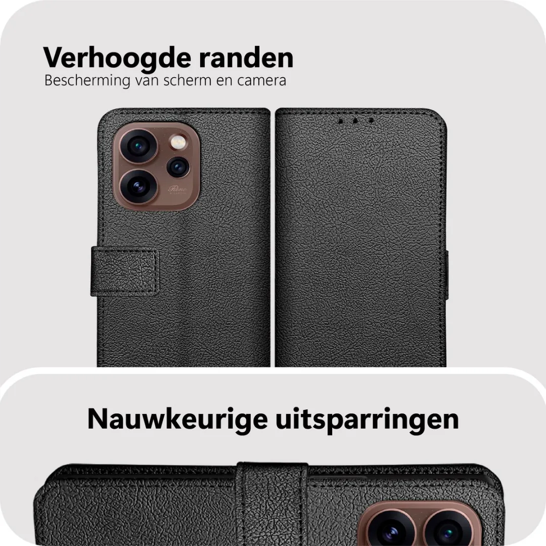 Just in Case Bookcase Classic Oppo Reno15 Pro Hoesje - MOO2881CW1 - Zwart