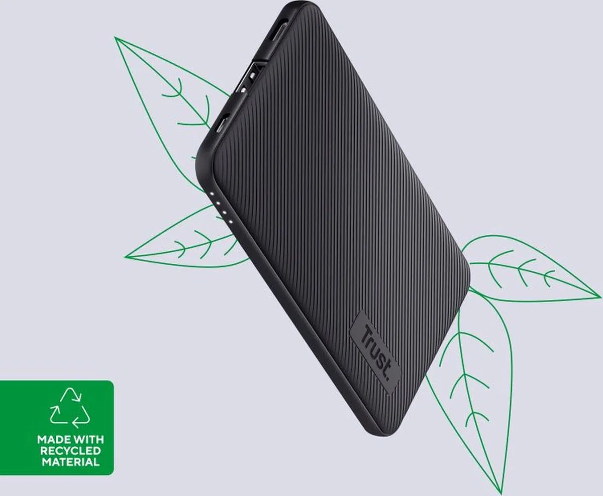 Trust Primo 24679 Powerbank 15.000mAh - 3x USB - Zwart - afbeelding 6 van 6