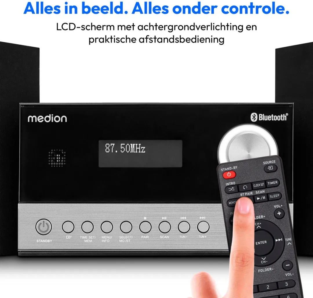 Medion E64088 Micro Audio Systeem DAB+ - 10W - Titanium