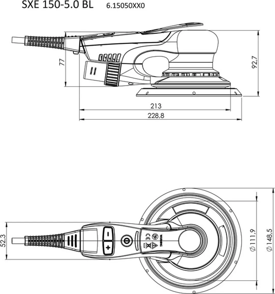 Metabo SXE 150-5.0 Excentrische Schuurmachine - 350W - met 3 Accessoires