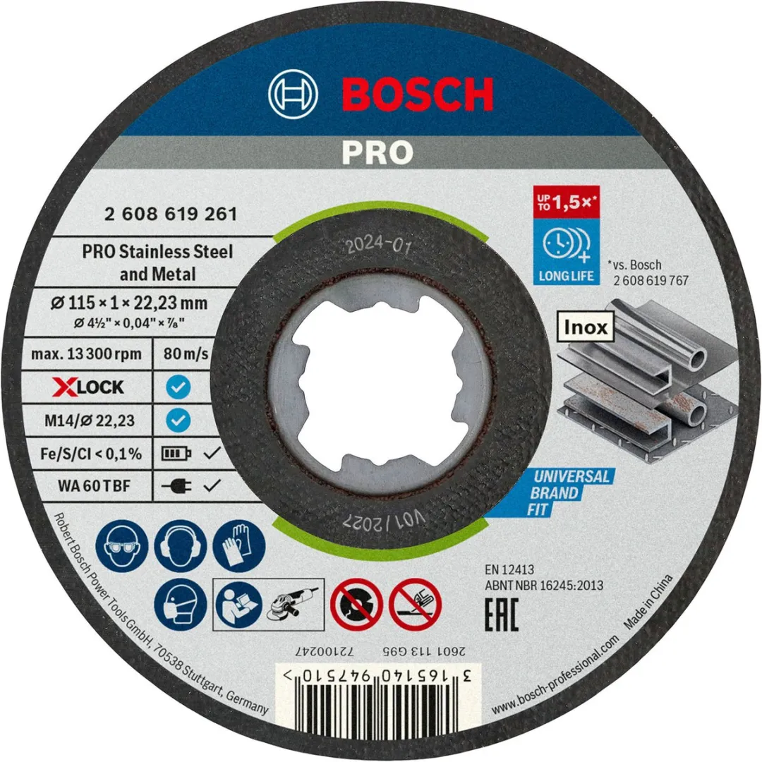 Bosch Professional X-Lock Slijpschijf 115mm