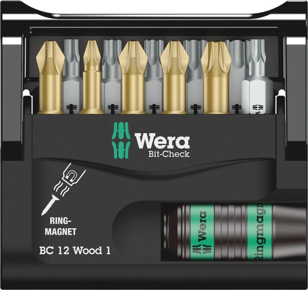 Wera Bit-Check 12 Wood 105057423001 Bitset - 12-delig Metaal - afbeelding 6 van 6